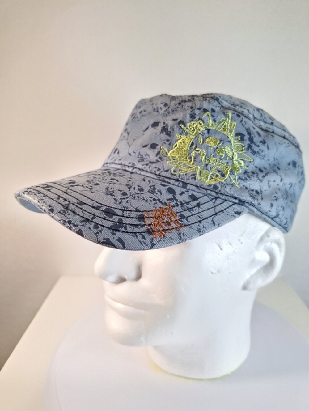 Cadet Style Hat Unisex Adjustable Pugs Gear Cap Blue With Color Splash / NWOT